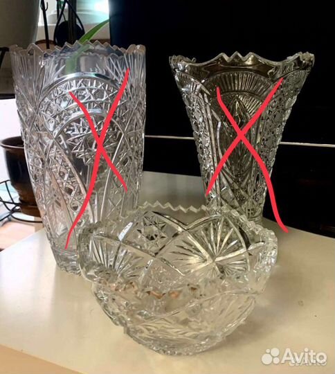 Хрусталь и стекло ссср. Вазы, салатники, конфетниц
