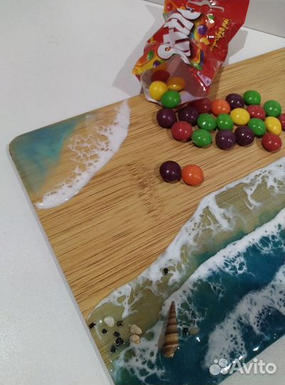 Доска разделочная с эпоксидной смолой