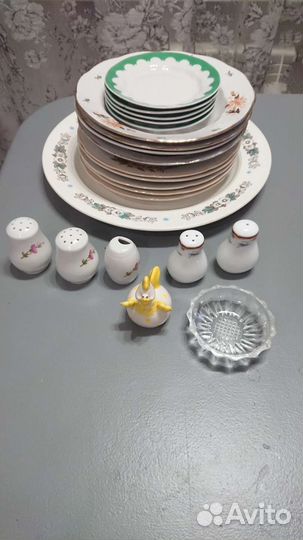 Тарелки, солонки, перечницы