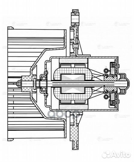 Э,вентилятор отоп. для ам ваз 2110, 2170, 1117