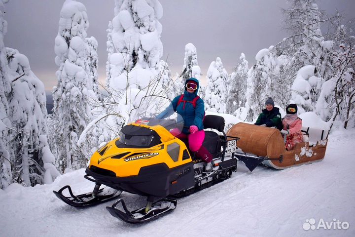 Доставка на снегоходах