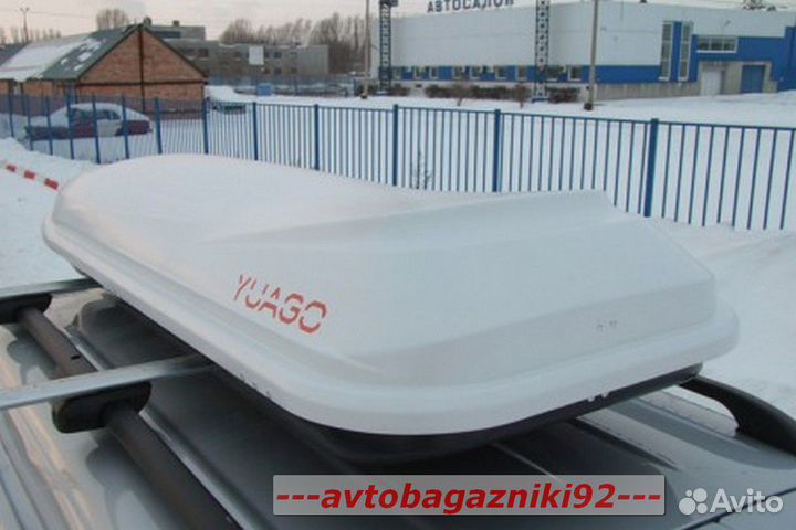 Автобокс Yuago Cosmo Sport(485л) 2180х730х300 белы