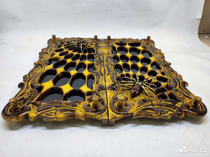 Нарды ручной работы с пауком 3d