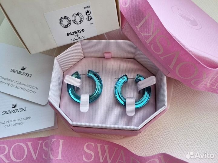 Серьги Lucent Swarovski оригинал конго кольца