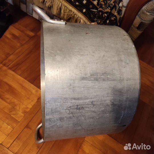 Кастрюля 50л с крышкой, из алюминия 4мм, СССР