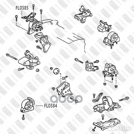 Опора двигателя правая fl0385 fixar