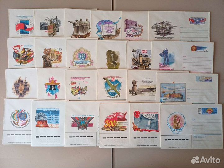 Почтовые конверты 105шт