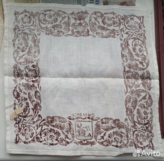 Салфетка Смоленск герб города лен СССР новая