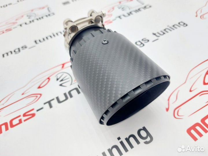 Насадка на выхлоп Akrapovic Jet Black карбон 89мм