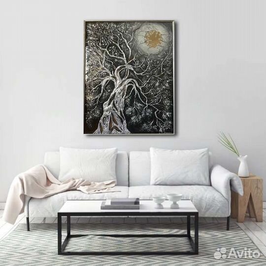 Фламинго зеркальная картина