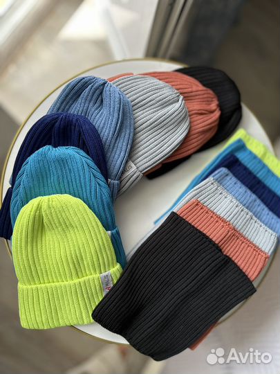 Шапка+снуд новые от 1 до 12 лет
