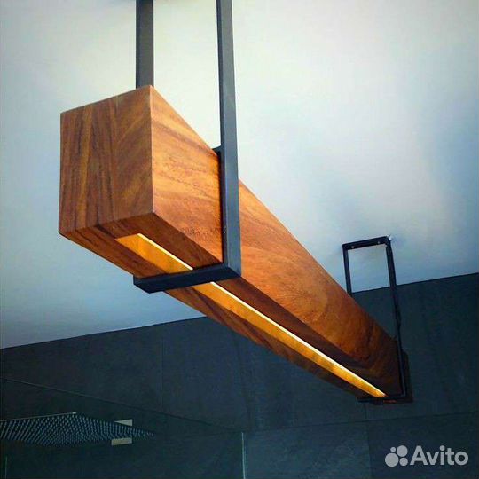 Лампы в стиле лофт дерево