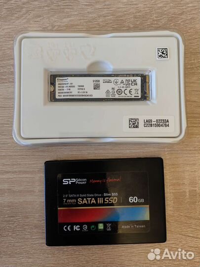Ssd M2 nvme 512gb + SATA 60gb