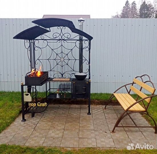 Мангал с крышей