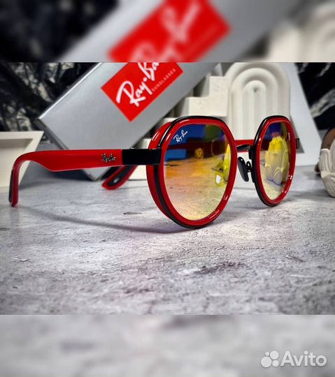 Очки Ray Ban Ferrari красный градиент