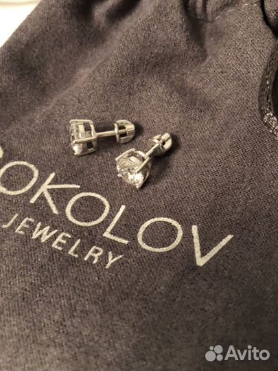 Серьги-пусеты sokolov (серебро)