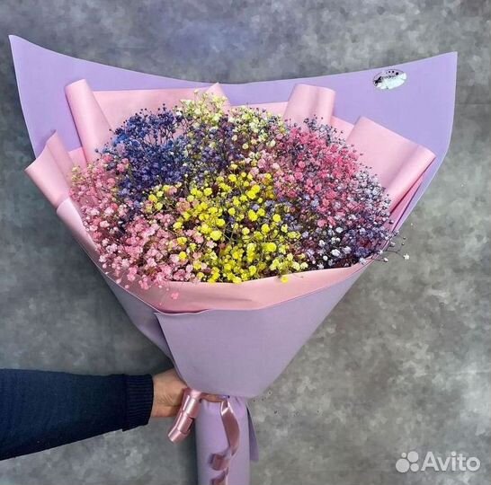 Гипсофилы с открыткой