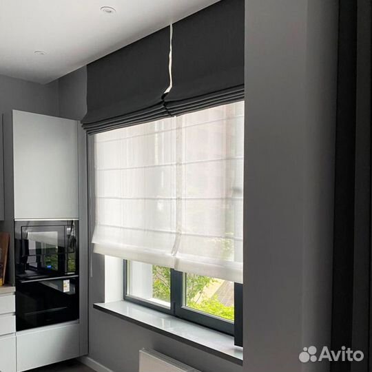 Двойные римские шторы