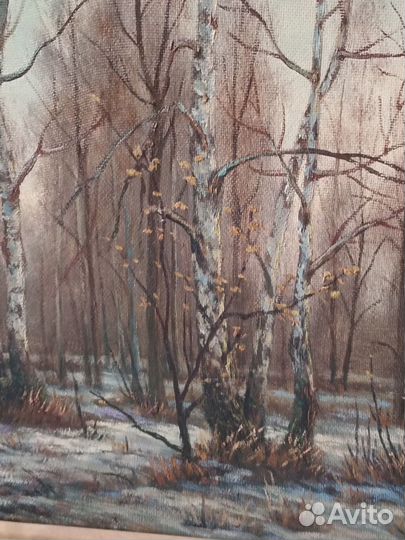 Картина маслом,на оргалите