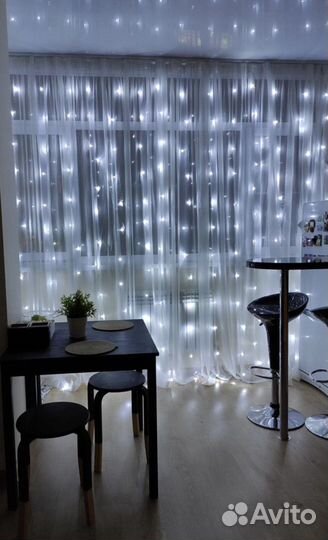 Гирлянды штора занавес