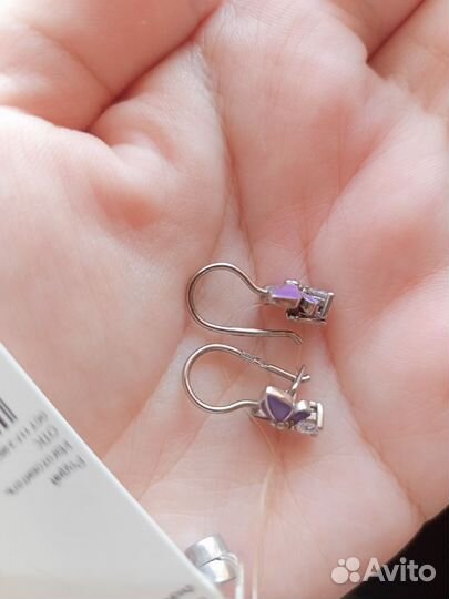 Серьги серебро