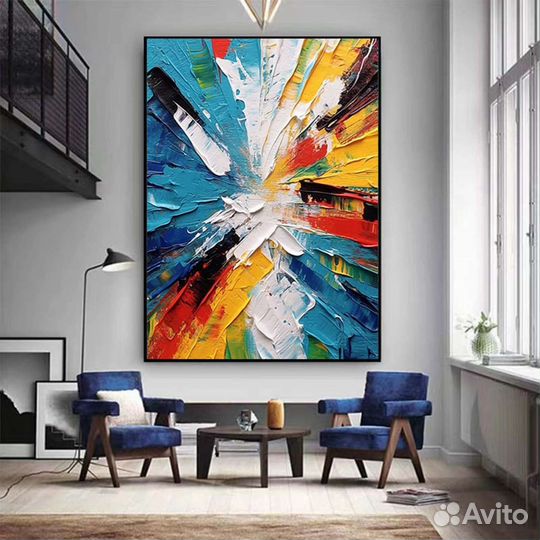 Современная картина маслом Текстурная абстракция