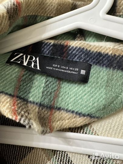 Рубашка теплая в клетку zara