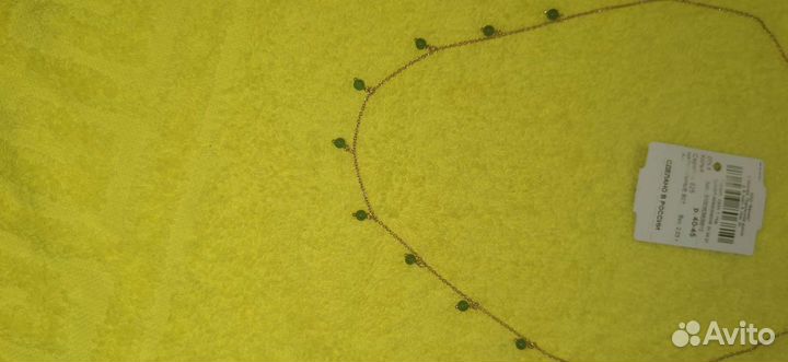 Серебряная цепочка, золочение, с агатами