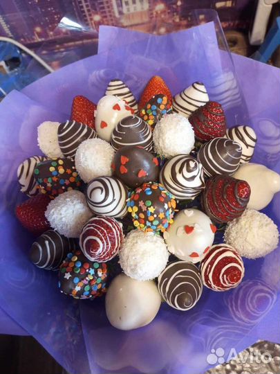 Клубничный букет с быстрой доставкой в указанное в