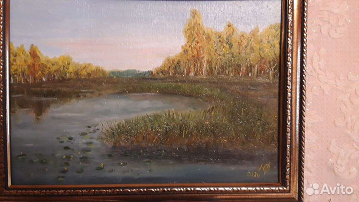 Картина маслом Осень Сентябрь