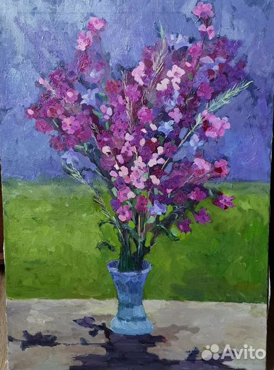 Картина маслом на холсте цветы