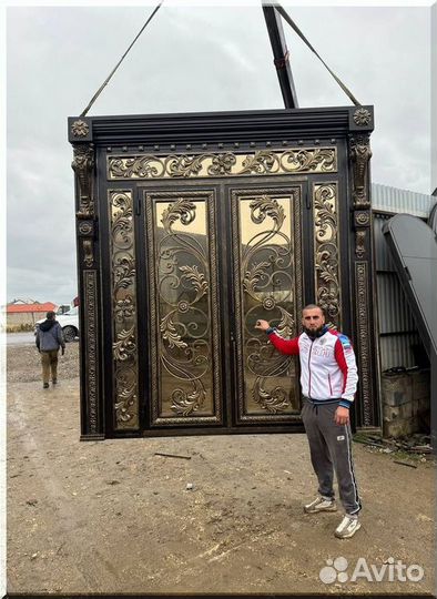 Кованые ворота и калитка