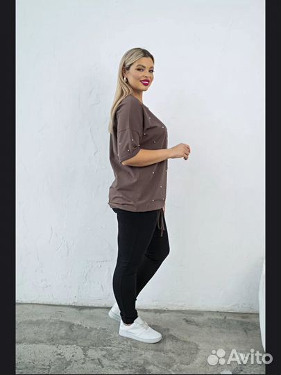 Футболка нарядная больших размеров