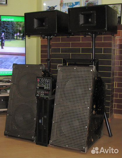 Колонки FA 4200W Рупоры Сабы Усилок Микшер Треноги