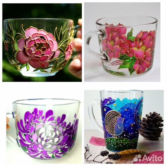 Ручная роспись бокалов и кружек