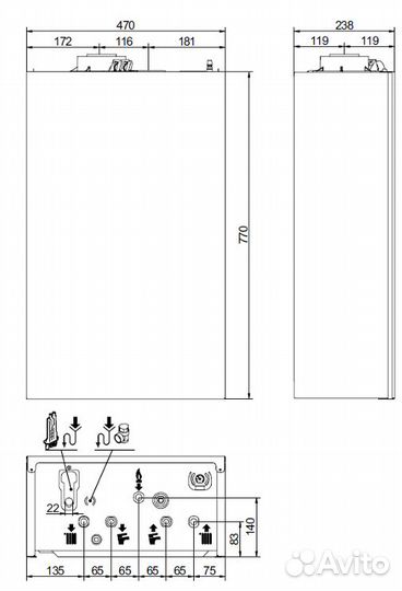 Газовый котел Baxi luna AIR 28 (28 кВт) уличный