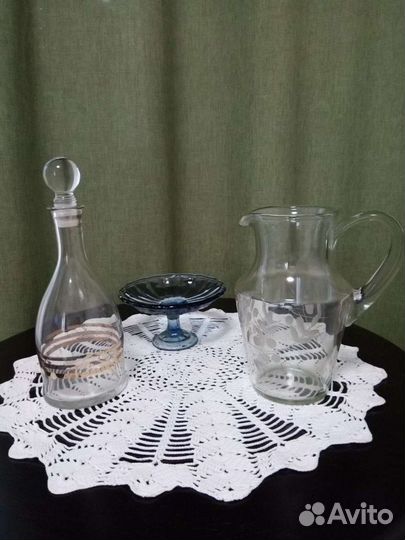 Графин, кувшин, блюдца