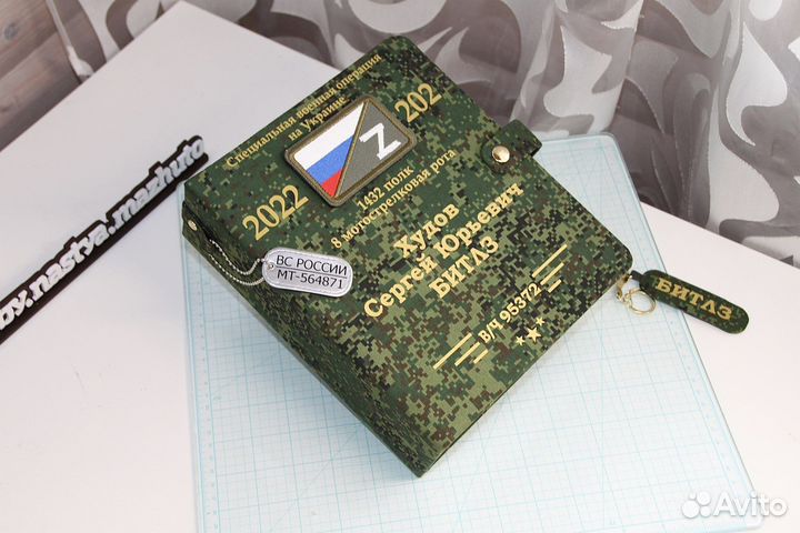 Военный именной файловый альбом.Дембельский альбо