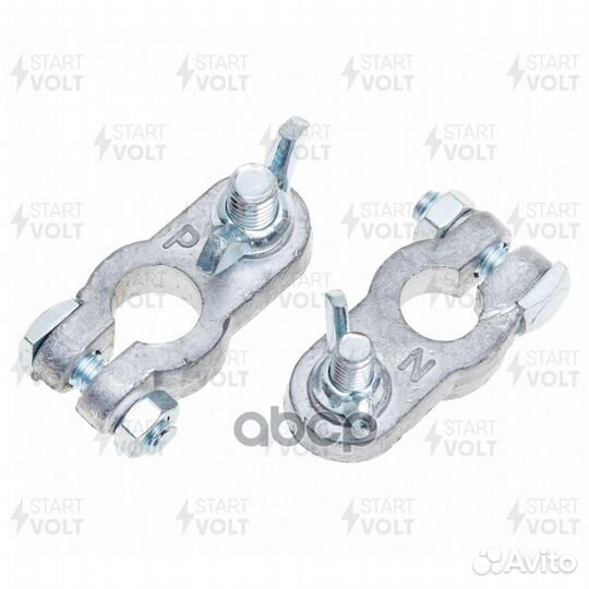 Комплект клемм акб свинец, гайка-барашек 8мм SB