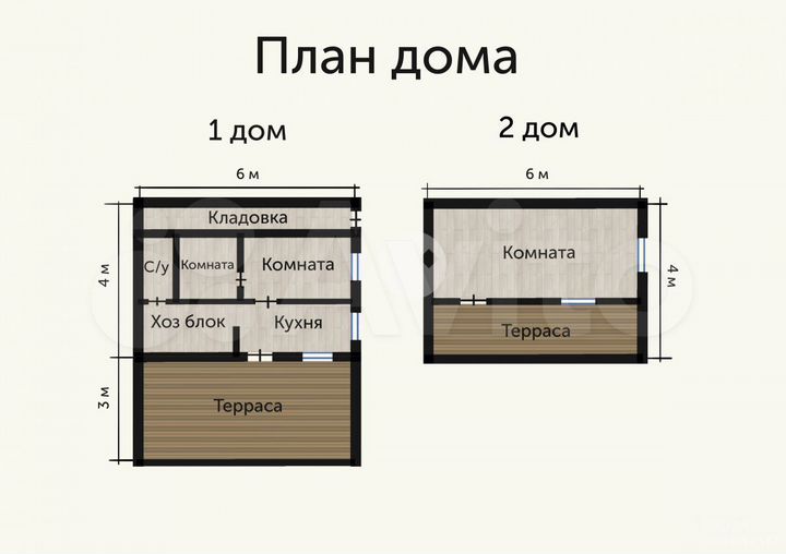 Дом 60 м² на участке 10 сот.