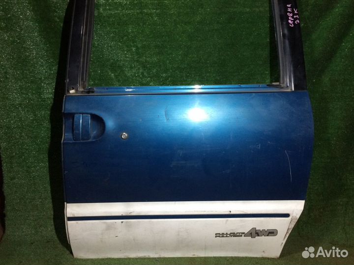 Дверь задняя левая nissan Serena C23 Синяя вмятинк