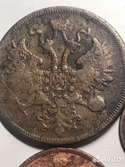 Медные монеты Россия 1810-1904 6 шт