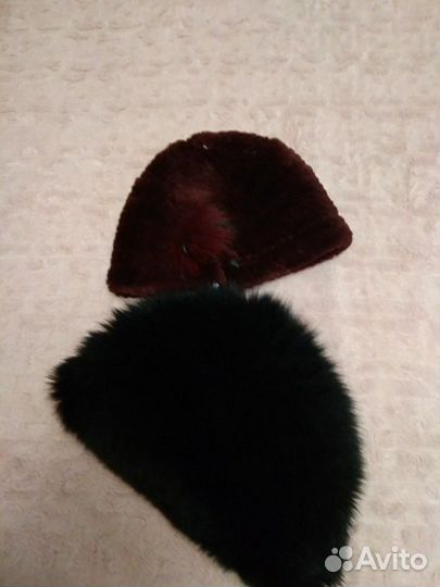 Шапка песец и бобрик