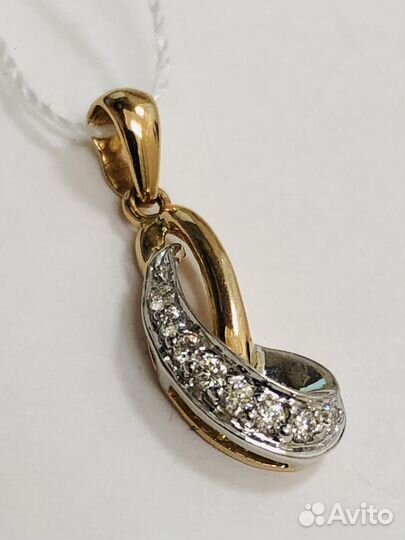 Золотая подвеска с бриллиантами