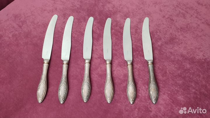 Ножи мельхиоровые СССР пламя