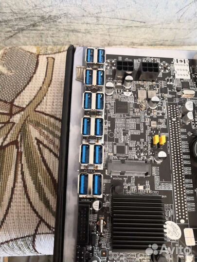 Мать для майнинга на 12 карт + CPU +Memory