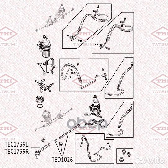 Наконечник рулевой тяги R TEC1739R tatsumi