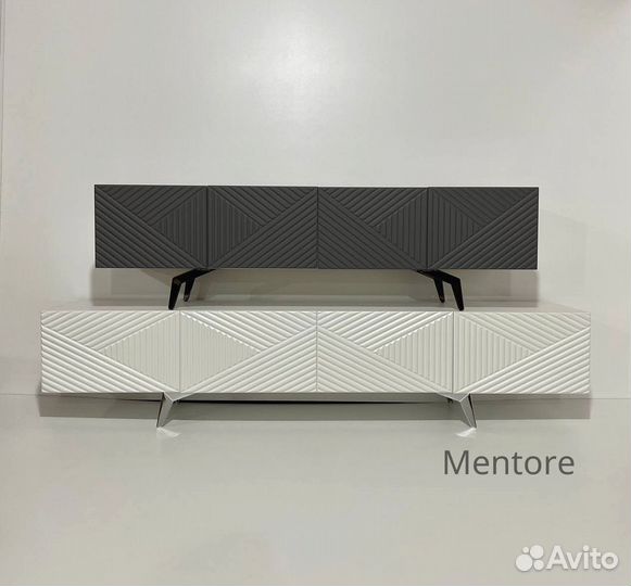 Тумба тв Bravo в цвете графит (на опорах)