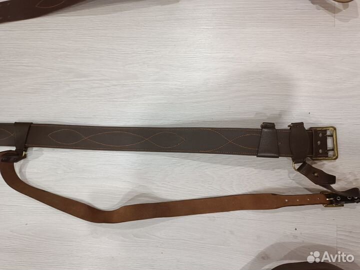 Армейский кожаный ремень портупея (СССР)