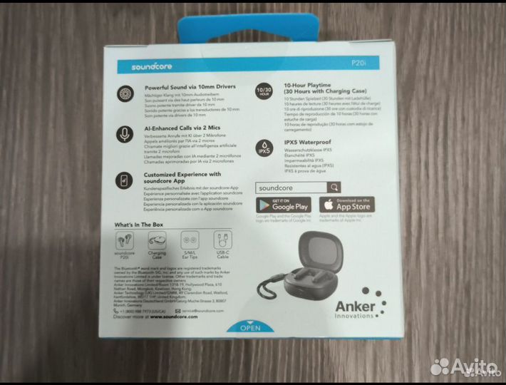 Беспроводные наушники Anker Soundcore P20i, черные